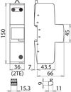 Kombiableiter Typ 1 + Typ 2 DEHNvenCI 1-polig 255V AC mit Vorsicherung