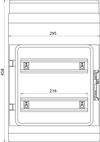Isolierstoffgehäuse Aufputz IP54 f.Reiheneinbaugeräte 24 Teilungseinheit.