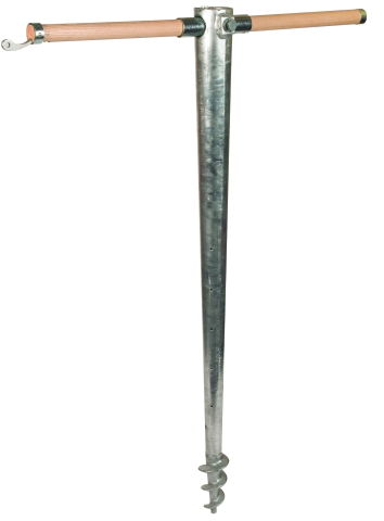 Erdungsrohr m. Bohrspirale L 1000mm m. abnehmbarem Handgriff Anschluss M10