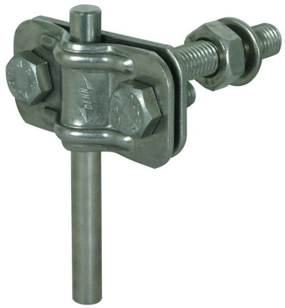 Anschlussklemme f. Erdungsfestpunkt M10 f. Rd 8-10/Fl 30mm NIRO (V4A)