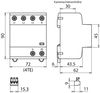 Anwendungsopt. Kombi-Ableiter DEHNshield B Typ 1+2 für dreiphasige TN-S-Systeme