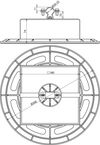 Dachleitungshalter mit Grundplatte und Betonstein für HVI-Leitung 20-23mm -SET-
