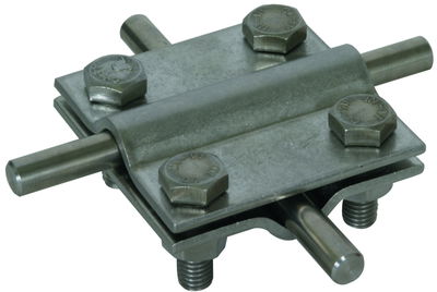 Kreuzstück NIRO (V4A) f. 2x Rd 8-10mm Abm. 60x60mm o. Zwischenplatte