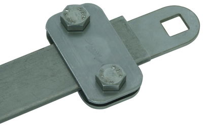 Klemmstück NIRO m. Vierkantloch D 11mm f. Fl -30x4mm