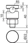 KS-Verbinder NIRO f. Rd 6-10mm einteilig m. Federring