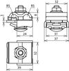 UNI-Falzklemme NIRO/Al f. Rd 8-10mm Leiter 4-50mm² f. Falze 0,7-8mm