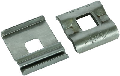 Kontaktplatte 4-50mm² u. Doppelüberleger Rd 8-10mm m. Vierkantloch 12x12mm NIRO