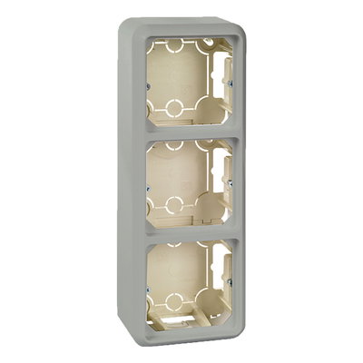 Aufputzgehäuse 3fach komplett FASHION reinweiß