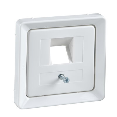 Zentralplatte für 1xRJ45 FASHION/RIVA/SCALA reinweiß