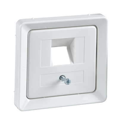Zentralplatte für 1xRJ45 FASHION/RIVA/SCALA reinweiß