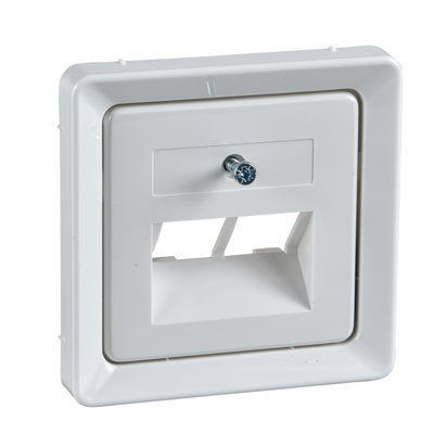 Zentralplatte für 2xRJ45 FASHION/RIVA/SCALA reinweiß