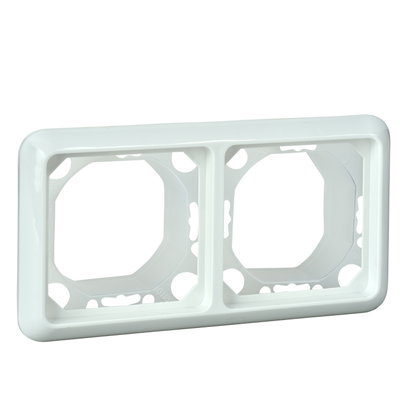 Rahmen 2-fach FASHION IP44 reinweiß
