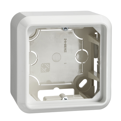 Aufputzgehäuse 1-fach komplett FASHION Thermo reinweiß