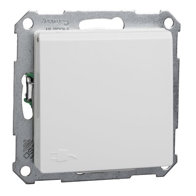 Steckdose mit Klappdeckel 16A Joy Steckklemme reinweiß