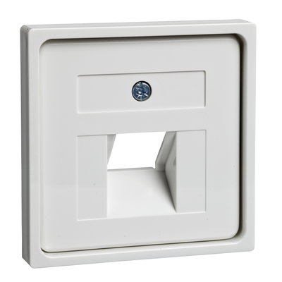 Zentralplatte für 1xRJ45 ohne Schriftfeld JOY reinweiß
