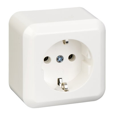 Steckdose 16A CONTURA Steckklemme reinweiß