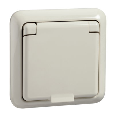 Steckdose 16A komplett IP44 FASHION Schraubklemme reinweiß