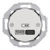 USB Ladestation mit Zentralplatte 2 Ausgänge 45W, Typ A+C, weiß, Renova