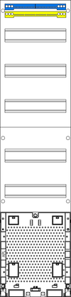 Verteilerfeld 1-feldrig, 5r, H=1050mm, APZ inkl. APL-Set, V17APZ