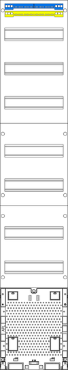 Verteilerfeld 1-feldrig, 7r, H=1350mm, APZ inkl. APL-Set, V19APZ