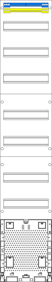 Verteilerfeld 1-feldrig, 7r, H=1350mm, APZ inkl. APL-Set, V19APZ