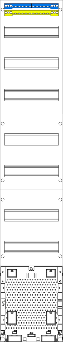 Verteilerfeld 1-feldrig, 7r, H=1350mm, APZ inkl. APL-Set, V19APZ – Bild 2 von 2