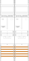 Zählerfeld Z21B, 2-feldrig, H=1050mm, 2-3.HZ