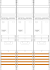 Zählerfeld Z31B, 3-feldrig, H=1050mm, 3-3.HZ