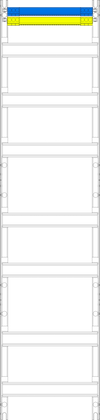 Verteilerfeld V17, H=1050mm, 1-feldrig, 7-reihig