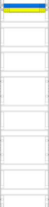 Verteilerfeld V17, H=1050mm, 1-feldrig, 7-reihig