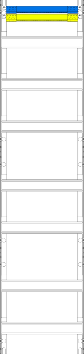 Verteilerfeld V17, H=1050mm, 1-feldrig, 7-reihig – Bild 2 von 2