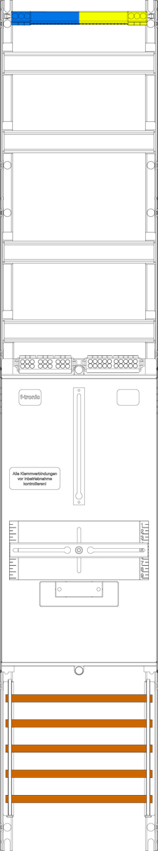 Zählerfeld VZ6, 1-feldrig, H=1350mm, 1-3.HZ, Vert. 2r. – Bild 2 von 2