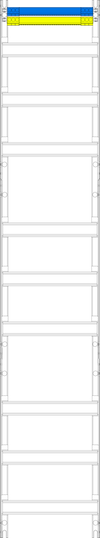 Verteilerfeld V19, 1-feldrig, H=1350mm, 9-reihig