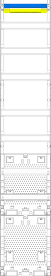 Verteilerfeld V19APZORFZ2, 1-feldrig, H=1350mm, 5-reihig, APZ-Platz ohne APL-Set, zRfZ2