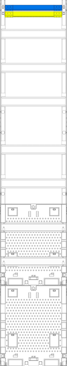 Verteilerfeld V19APZORFZ2, 1-feldrig, H=1350mm, 5-reihig, APZ-Platz ohne APL-Set, zRfZ2