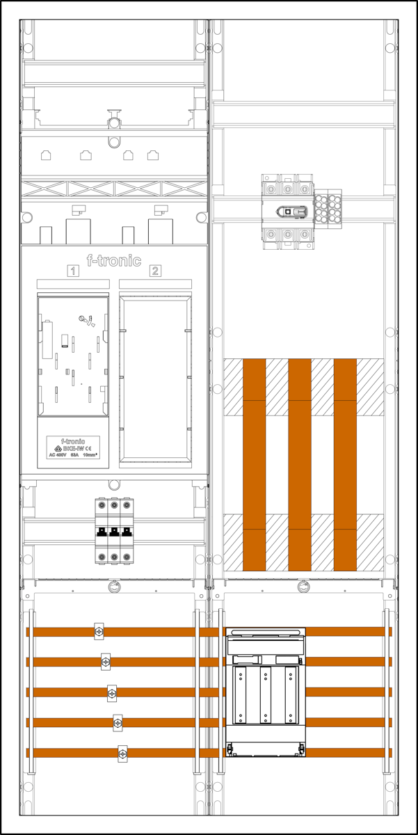EHZW100LS, Wandlerschrank eHZ 100A, mit LS Automaten