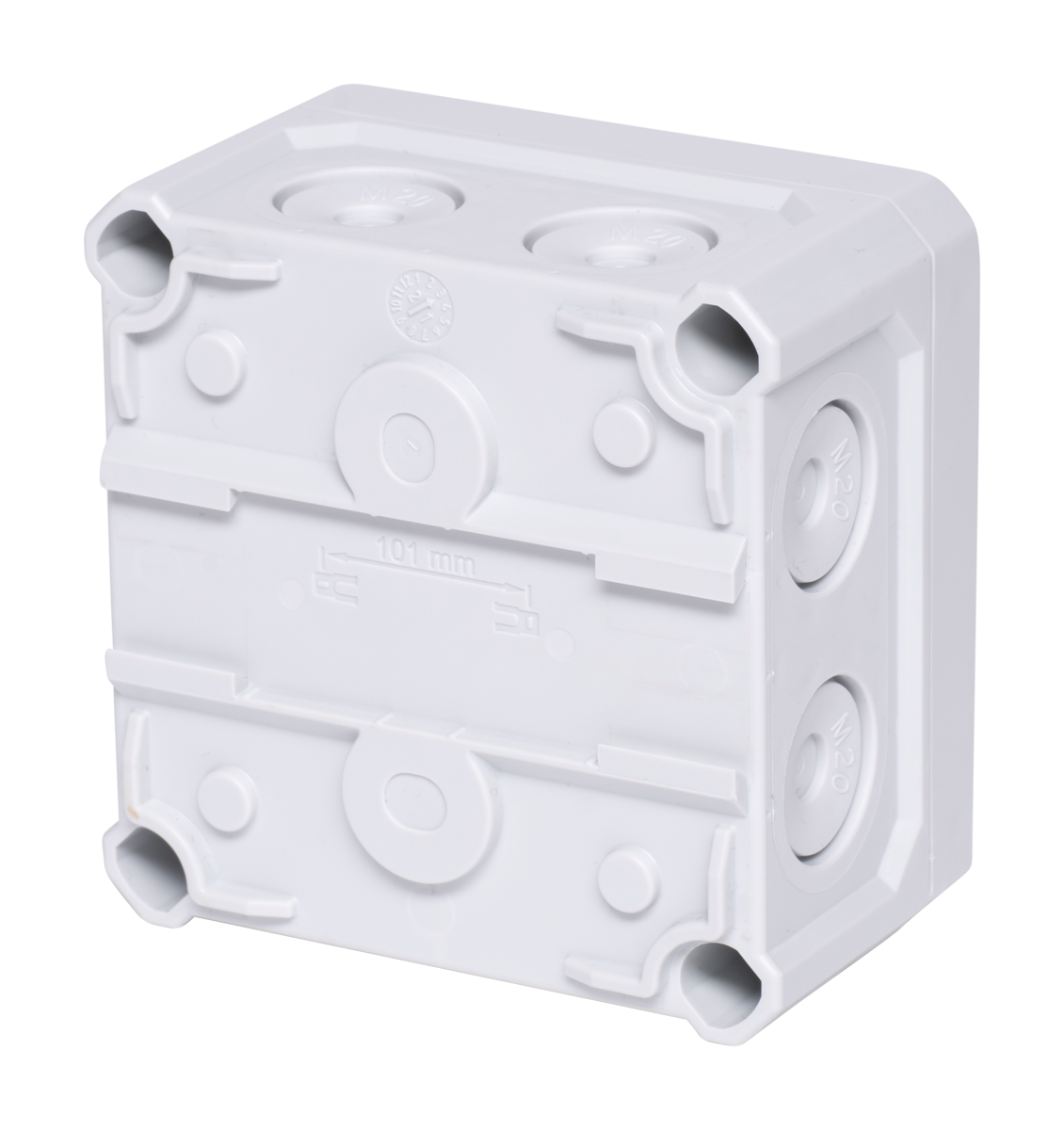 FR-Abzweigkasten 85x85x54mm, Durchstoßmembran IP66, PS, grau, NFK08gr
