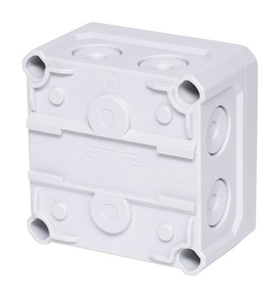 FR-Abzweigkasten 85x85x54mm, Durchstoßmembran IP66, PS, grau, NFK08gr