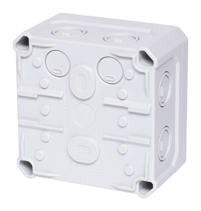 FR-Abzweigkasten 110x110x67mm, Ausbrechöffnungen IP66, PS, grau, NFK11gr