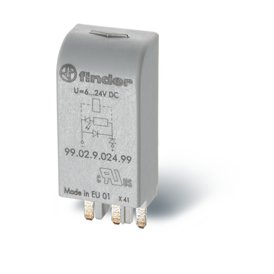 MOD. INDICATORE LED+VARISTORE 6/24V AC/DC