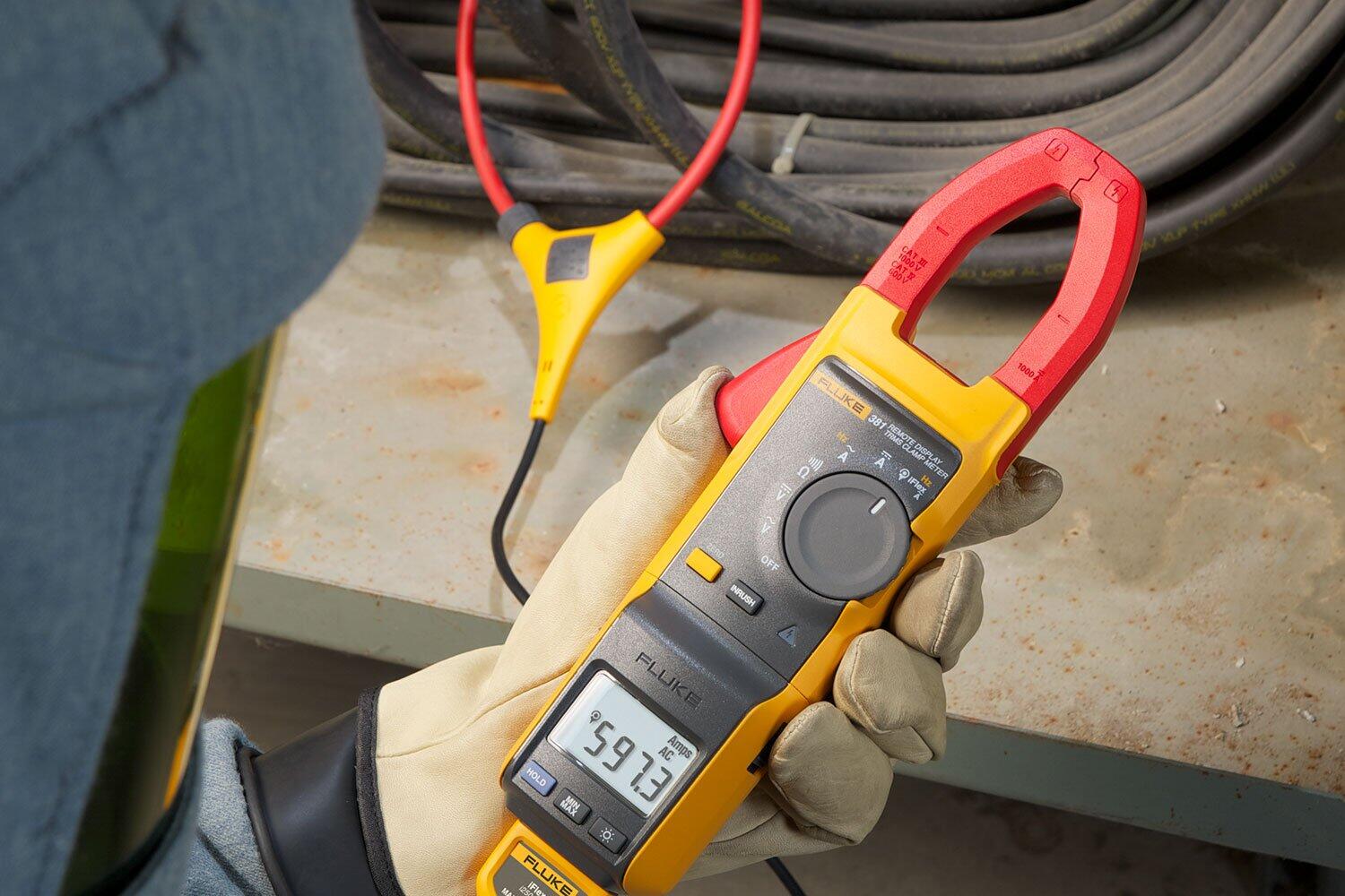 Echteffektiv-Strommesszange Fluke 381 für Gleich- und Wechselstrom mit abnehmbarem Anzeigemodul und iFlex™ – Bild 5 von 5