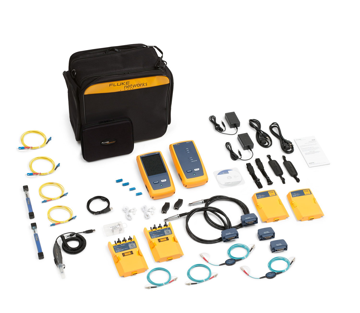 1 GHz DSX2-5000 CableAnalyzer WLAN aktiviert + CertiFiber Pro Quad OLTS-Module + FI-1000-KIT Inspektionskamera e + 1 Jahr Gold Support