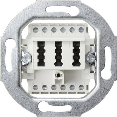 TAE-Anschlussdose TAE 2 x 6/6 NFF Einsatz Weiß