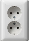 2f-SCHUKO-Steckd. Vollpl. Gira Standard 55 Reinweiß