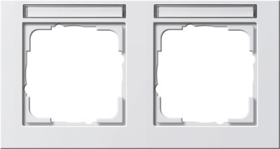 Abdeckrahmen 2f waager. BSF Gira E2 Reinweiß