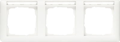 Abdeckrahmen 3f waager. BSF Standard 55 Reinweiß m