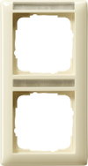 Abdeckrahmen 2f senkr. BSF Gira Standard 55 Cremeweiß