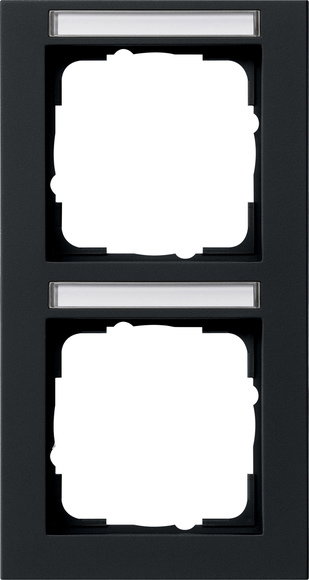 Abdeckrahmen 2f senkr. BSF Gira E2 Schwarz m