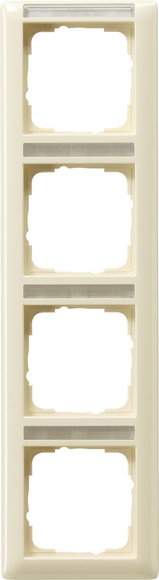 Abdeckrahmen 4f senkr. BSF Gira Standard 55 Cremeweiß