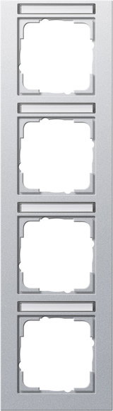 Abdeckrahmen 4f senkr. BSF Gira E2 F Alu